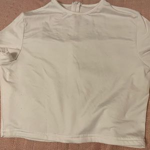 white baby crop top